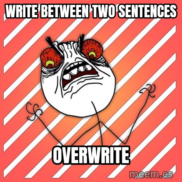 iHate meme: write between two sentences / overwrite