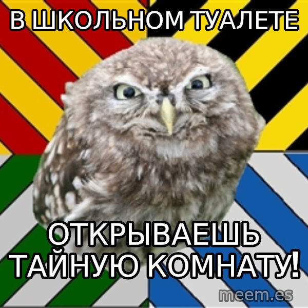 JEALOUS POTTEROMAN meme: В школьном туалете / открываешь тайную комнату!