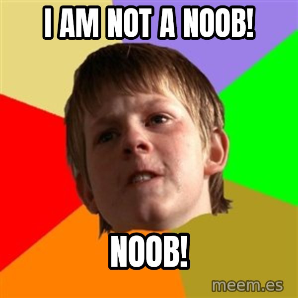 Angry School Boy meme: i am not a noob! / noob!