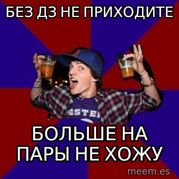 Sunny Student meme: без дз не приходите / больше на пары не хожу