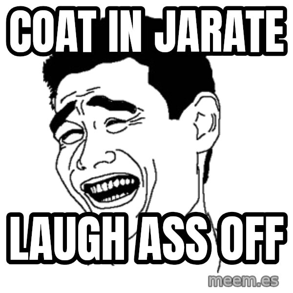 Yaomingpokefarm meme: coat in jarate / laugh ass off