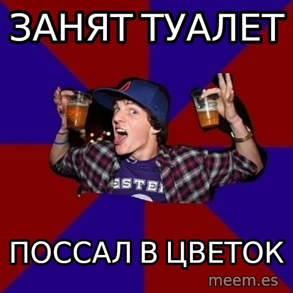 Sunny Student meme: занят туалет / поссал в цветок