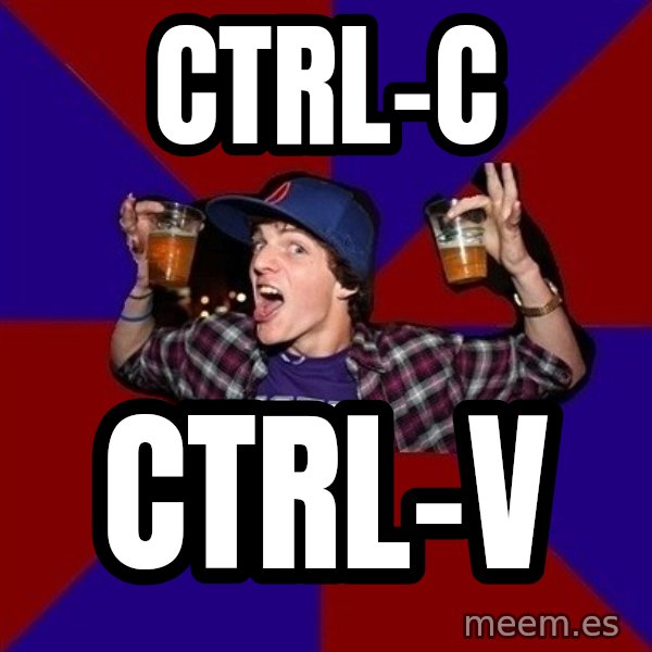 Sunny Student meme: ctrl-C / ctrl-v