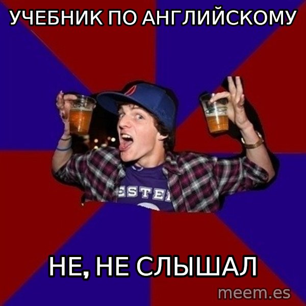Sunny Student meme: Учебник по Английскому / не, не слышал