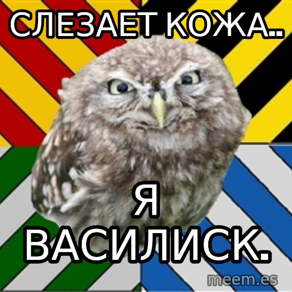 JEALOUS POTTEROMAN meme: Слезает кожа.. / Я василиск.
