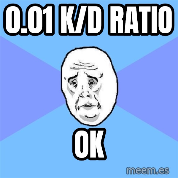 Okay Guy meme: 0.01 K/D ratio / ok