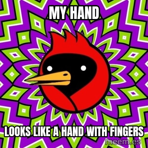 Omsk Crow meme: my hand / looks like a hand with fingers