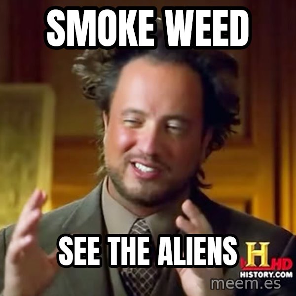 Giorgio A Tsoukalos Hair meme: Smoke weed / see the aliens