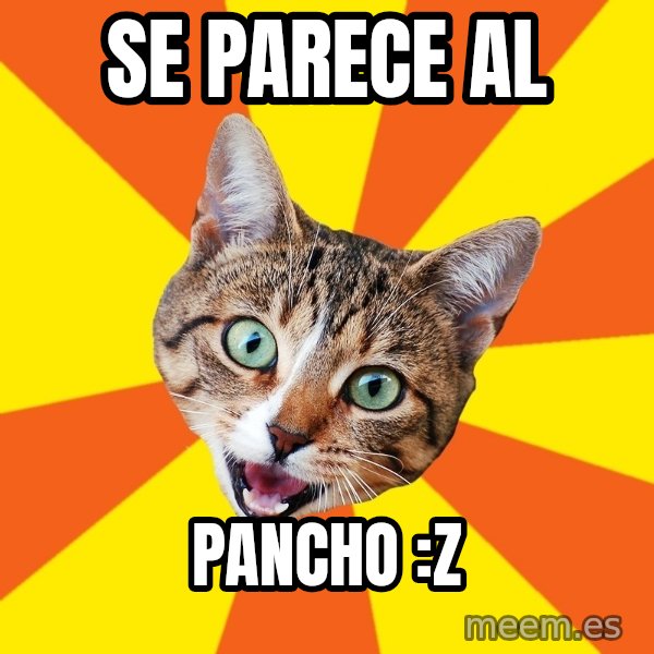Bad Advice Cat meme: se parece al / pancho :Z