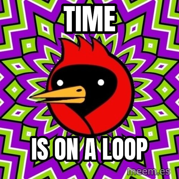 Omsk Crow meme: time / is on a loop