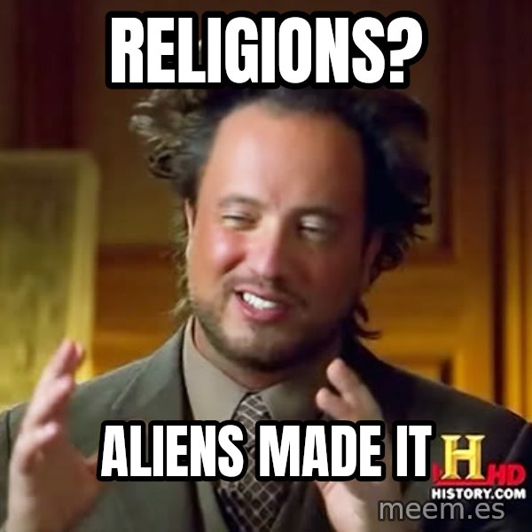 Giorgio A Tsoukalos Hair meme: relIGIONS? / ALIENS MADE IT