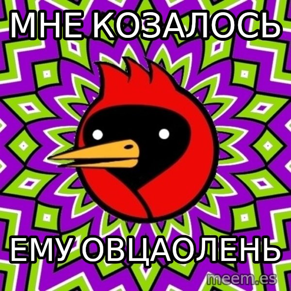Omsk Crow meme: мне козалось / ему овцаолень