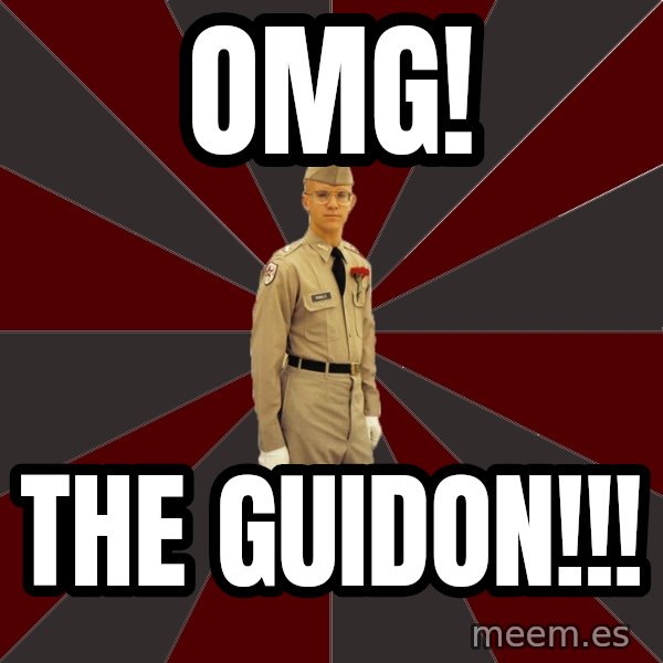 Stereotypical Corps Guy meme: Omg! / The guidon!!!