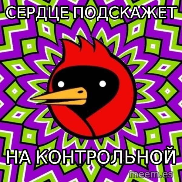 Omsk Crow meme: сердце подскажет / на контрольной