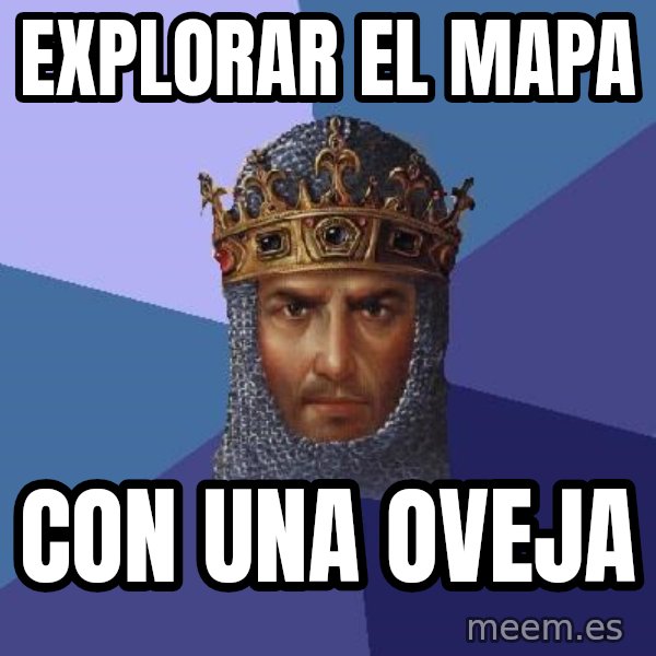 Age Of Empires meme: EXPLORAR EL MAPA / CON UNA OVEJA