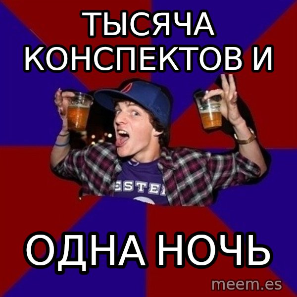 Sunny Student meme: тысяча конспектов и / одна ночь