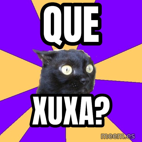 Anxiety Cat meme: QUE / xuxa?