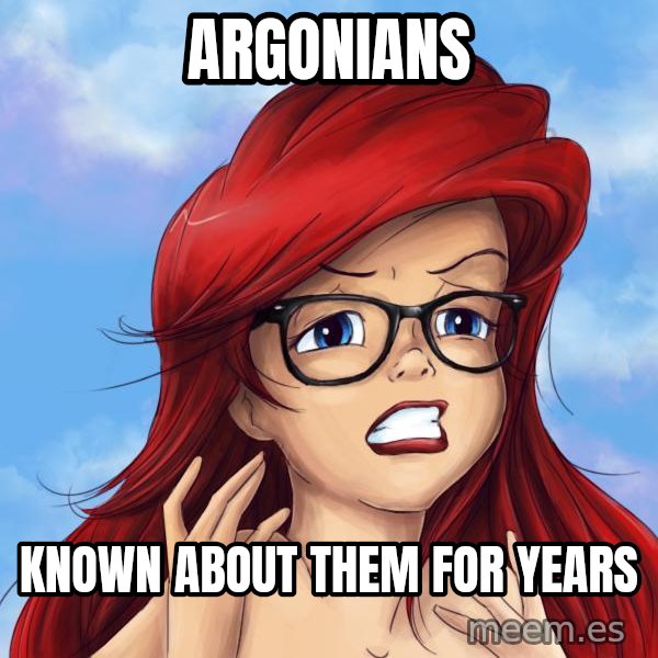 Hipster Ariel meme: Argonians / Known about them for years
