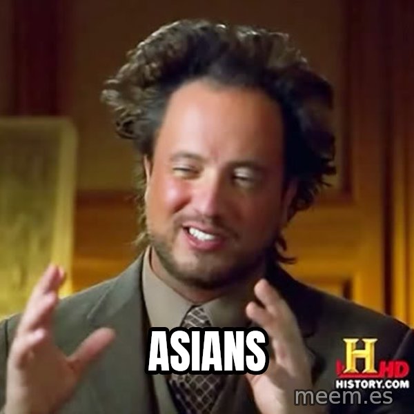 Giorgio A Tsoukalos Hair meme: ASIANS