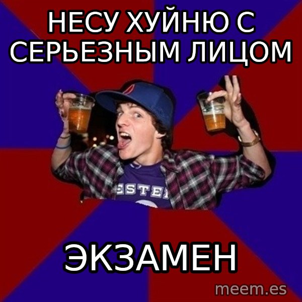 Sunny Student meme: несу хуйню с серьезным лицом / экзамен