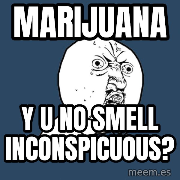Y U No meme: Marijuana / Y U No smell inconspicuous?