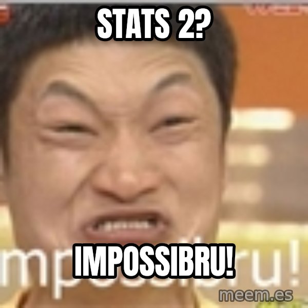 Impossibru Guy meme: Stats 2? / Impossibru!