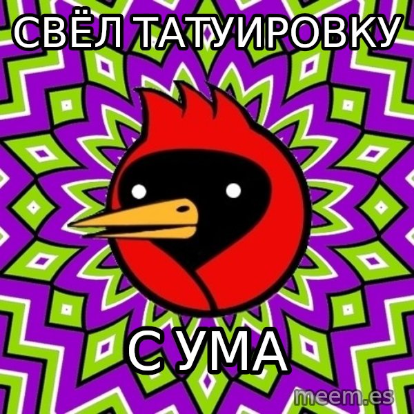 Omsk Crow meme: свёл татуировку / с ума