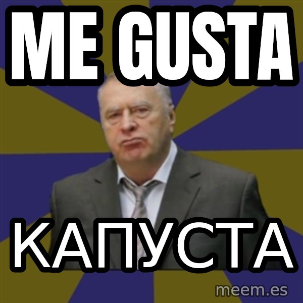 Vladimir Zhirinovsky meme: ME GUSTA / капуста