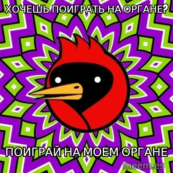 Omsk Crow meme: Хочешь поиграть  на органе? / Поиграй на моем органе