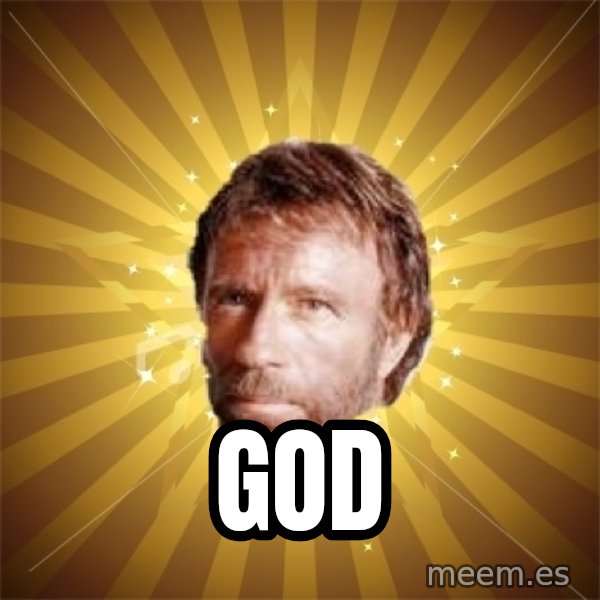 Chuck Norris Advice meme: God