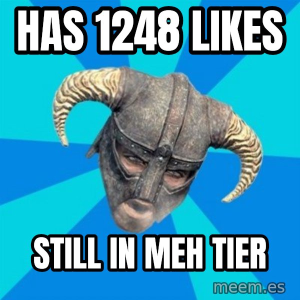 skyrim stan meme: has 1248 likes / still in meh tier