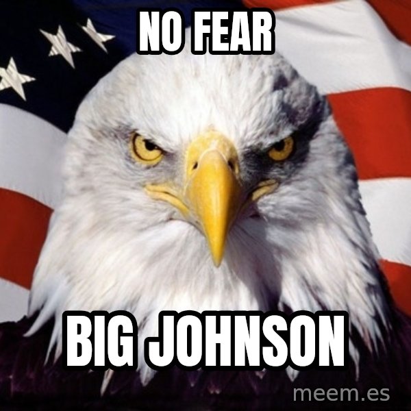American Pride Eagle meme: no fear / big johnson