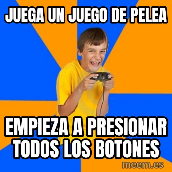 Annoying Gamer Kid meme: juega un juego de pelea / empieza a presionar todos los botones