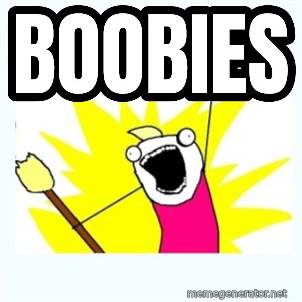 All the things meme: Boobies