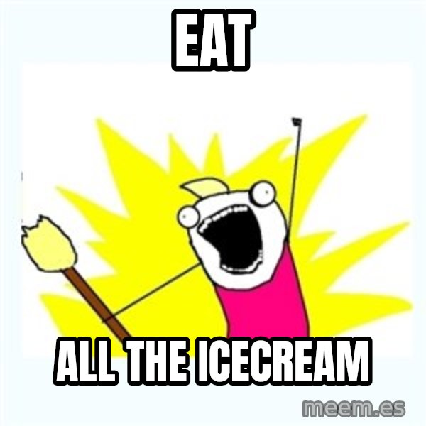 All the things meme: eat / all the Icecream