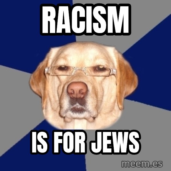 Racist Dog meme: Racism / Is for jews