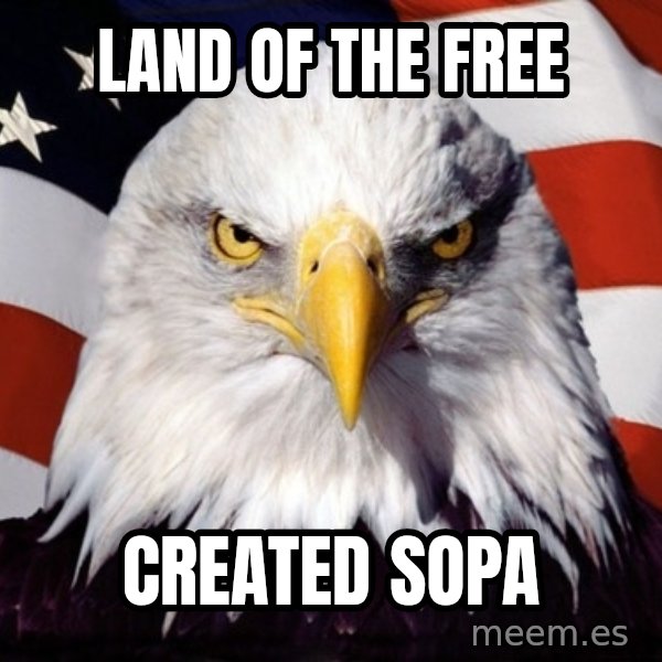 American Pride Eagle meme: land of the free / created sopa