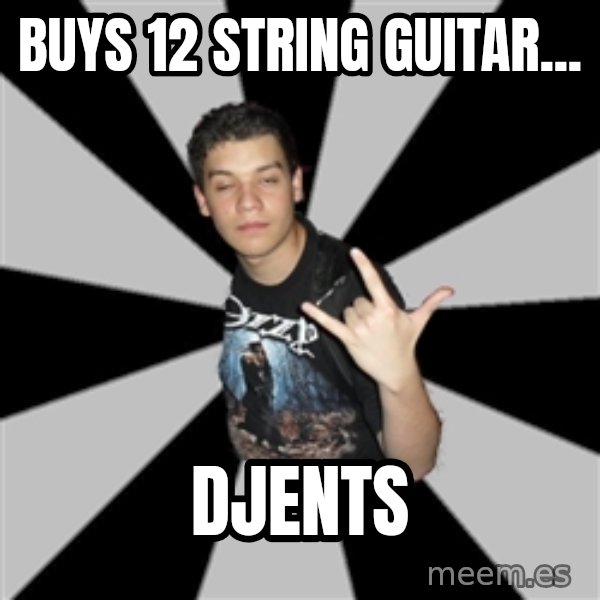 Metal Boy From Hell meme: BUYS 12 STRING GUITAR... / DJENTS