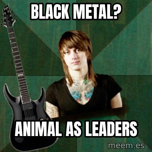 Progressive Guitarist meme: black metal? / animal as leaders