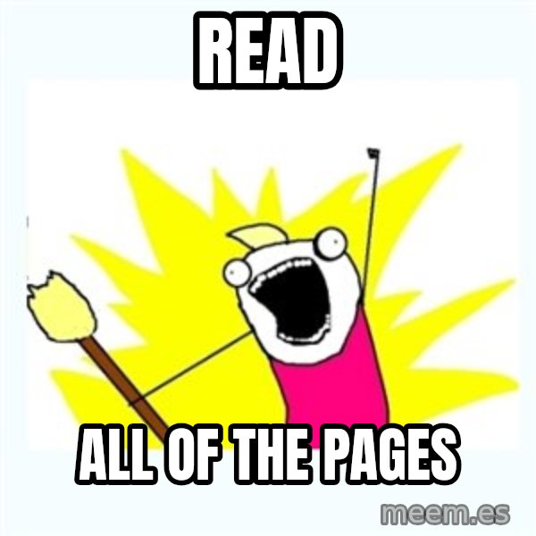 All the things meme: read / all of the pages