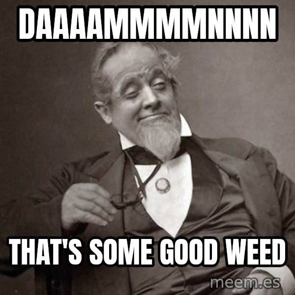 1889 [10] guy meme: DAAAAMMMMNNNN / That's Some Good Weed