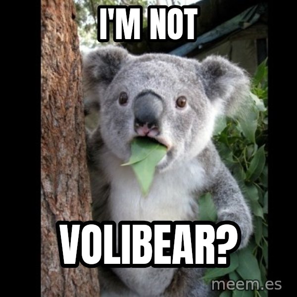 Koala can't believe it meme: I'm not / volibear?