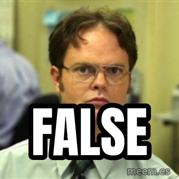 Dwight Schrute meme: FALSE