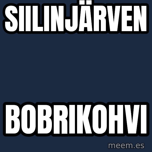 Katainen Perkele meme: Siilinjärven / Bobrikohvi
