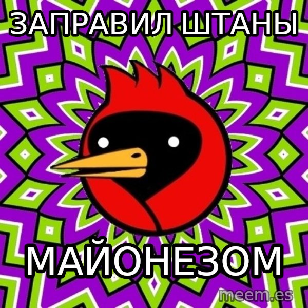 Omsk Crow meme: Заправил штаны / майонезом