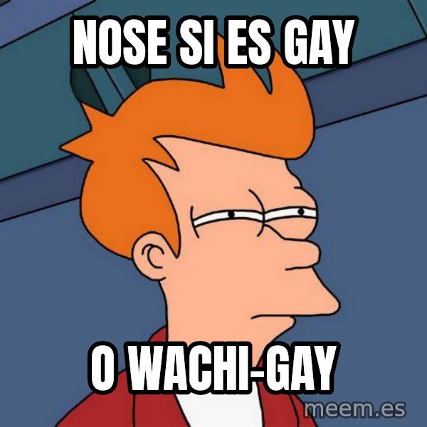 Futurama Fry meme: nose si es gay / o wachi-gay
