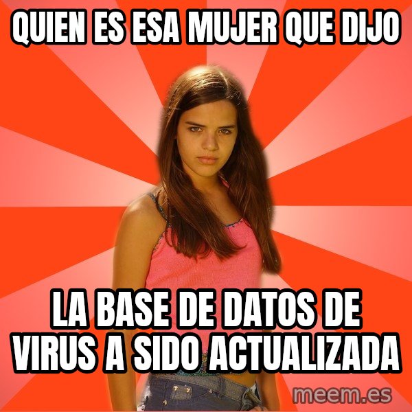 Jealous Girl meme: quien es esa mujer que dijo / la base de datos de virus a sido actualizada