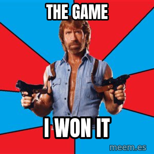 Chuck Norris  meme: the game / i won it