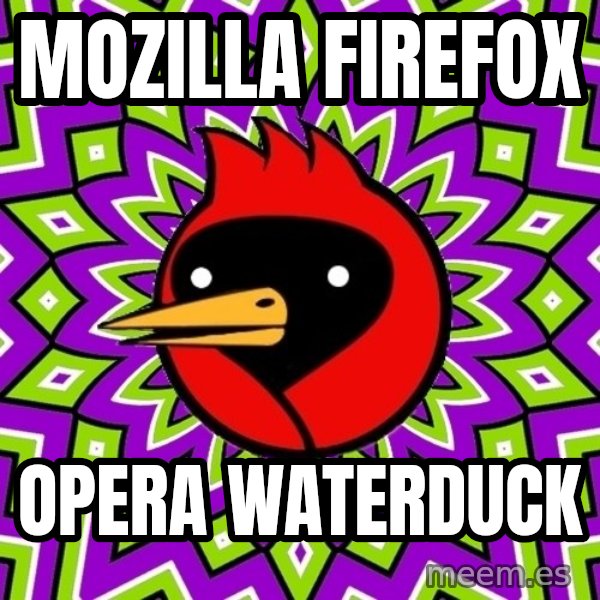 Omsk Crow meme: Mozilla firefox / opera waterduck