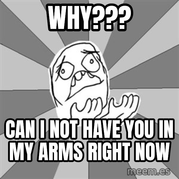 Whyyy??? meme: why??? / can i not have you in my arms right now